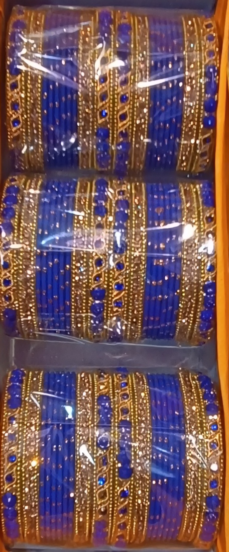 METAL SET,CHUDI.1 BOX,(3SET)BLUE